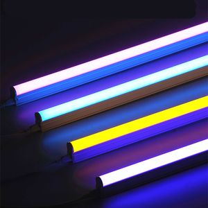 T5 Tubes Color Light 100cm 1m 16W Integrated AC85-265V Single Color Aluminum Lamp Red Green Blue Yellow Pink High Brightness Fluroscent Blub 1000mm feet foot 4