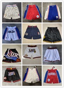 Men Throwback Basketball Shorts pocket blue black red yellow purple white gold