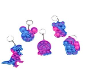 Pioneer Keyring Toys Key Chain Push per bolle Rainbow Tie Dinosaur Bobble Board Board Game Ansia sensoriale 3571696