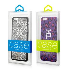 DIY Anpassa logotyp PVC -förpackningsbox för iPhone 7 7Plus mobiltelefonfodral med färgglad inner Tray5372739