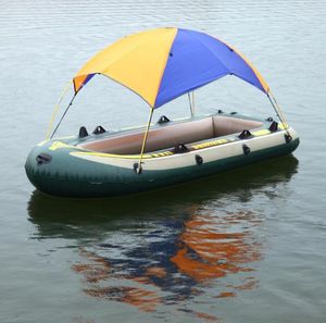 24 kişi şişme tekne tenteleri muşamba çadır hovercraft güneş barınağı kanopi kauçuk yelkenli güneş gölge teknesi kayak kiti x356d12485857