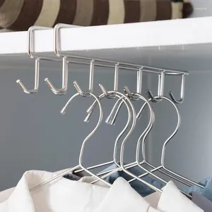 Hooks Kitchen Storage Rack Cupboard Stainless Steel Under Shelf Cup Mug Holder Hanger