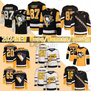 Sidney Crosby Evgeni Malkin Pittsburgh Hokey Forması Özel Penguenleri Kris Letang Jeff Carter Mikael Granlund Jake Guentzel Jason Zucker Rickard Rakell Bryan Rust