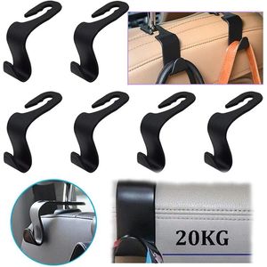 Haczyki 2/4pcs Universal Auto Fote Headrest torebka Haczyk do przechowywania Wieszarnia samochodowa