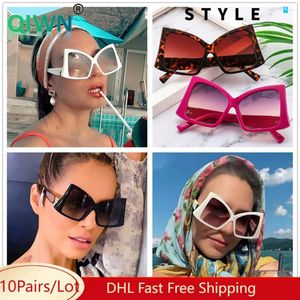 Sonnenbrillen Frames 10Pairs Bulk Großhandel Schmetterling Big Breal Sonnenbrille Frauen Vintage Sonnenglasschatten weibliche elegante Luxus übergroß