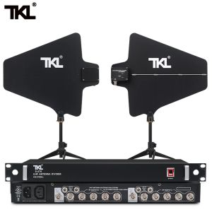 Аксессуары TKL 8 канала антенны Система распределения 8 Устает приемник 500950 МГц Активная направленная антенна UHF беспроводной микрофон