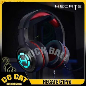 Наушники для мобильного телефона Hecate G1Pro Gamer Warphone Проводные наушники на динамическую гарнитуру уха с снижением шума микрофона с низкой латентной игрой Y240407