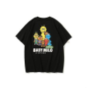 NOWOŚĆ Kąpiel AP AP NOWY MOUNTHER RATURE SESAME Street Anime Anime Round Neck T-shirt