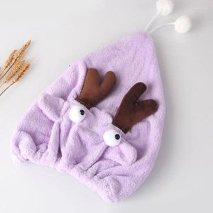 Asciugamano zhangji cartone animato pelo tappo a secco velluto carino doccia cappello peluche asciugatura rapida bagno super acqua assorbimento