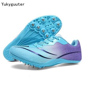 Athletic Outdoor Men Kvinnor Spår Field Events Cleats Sprint Shoes Athlete Short Spikes Running Sneakers Training Racing Sport Shoes Storlek 35-45 240407