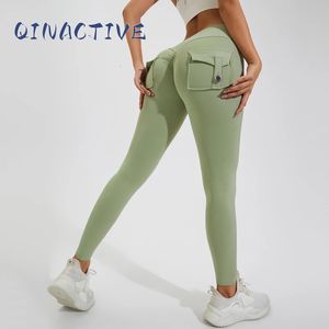 Qinactive Leggings Frauen für Fitnessstudio mit Pocket Leggins Yoga Hosen Fitness Strumpfhosen hoher Taille Legging Womens Clothing 240402