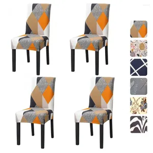 Chair Covers 4Pcs Modern Stretch Washable Chairs Protectors Slipcovers Home Decor For Dining Room El Restaurant