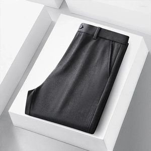 Men's Pants Fashion Corduroy Men Autumn And Winter Solid Color Smart Casual Regular Elastic Straight Trousers