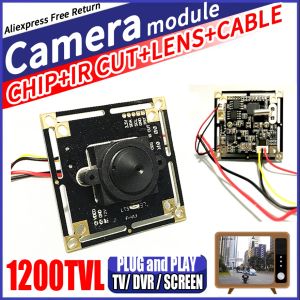 Interfone 3,7 mm Cone HD Color CMOS 1200TVL Monitor acabado CCTV Mini HD Chip Module