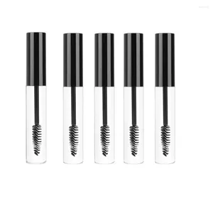 Storage Bottles 10ml Mascara Tubes Empty Eyelash Cream Refillable Pink/White Cosmetic Sample Container With Brush Stick