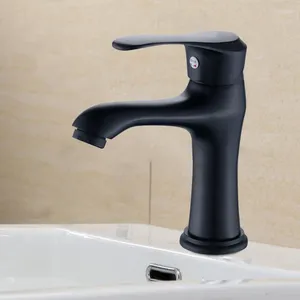 Bathroom Sink Faucets European Style Black Retro Basin Faucet Brass Washbasin And Cold Water Mixing El Single Handle Tap