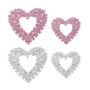 Decorative Flowers Valentine's Day Wreath Heart Shaped Wall Sign Wooden Decorations For Outdoor Walls Birthday Party Door Window