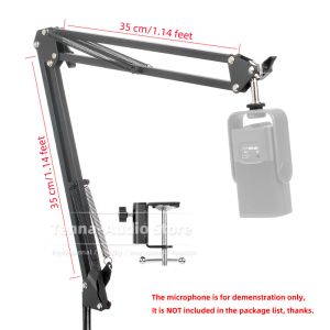 Stå för Rode NTUSB NT USB Mini Cantilever Tabell Desk Recording Mic Holder Mount TABLEDOP CLAMP SUSPENSION BOOM ARM MICROPHONE STAND