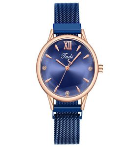 Mode Frauen Armband Magnet Mesh Gurt Quarz Uhren für Frauen Damen Kleider elegante schwarze Gurt Armband Uhr mit Bangeluhr G5023601