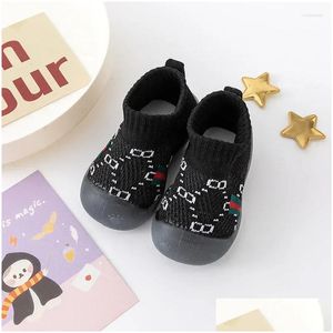 First Walkers Spring och Autumn Mesh Childrens Solid Color Shoes Soft Sole Outwear Walking Drop Delivery Baby Kids Maternity Otmdl