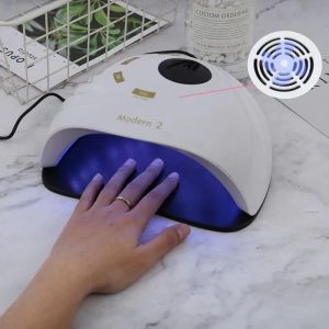 Medicine Professional 120W LED UV Lâmpada de unha secadora com ventilador 45 LEDs para secar esmalte em gel de unha nova manicure pedicure lâmpador de lâmpada de salão de unhas