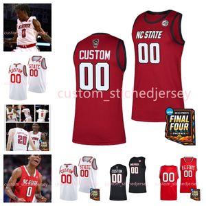 Terquavion Smith 2024 Final Four NC State Wolfpack Basketball Jersey D. J. Burns Jr. Jarkel Joiner LJ Thomas Michael Oconnell Jack Jack Customed NC State Jerseys