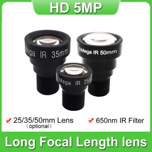 Delar HD 5MP 50mm 35mm Lens M12 Fast 2/3 tum CCTV -lins Långdistansvy för 1080p/4MP/5MP AHD IP -kamera GoPro Hero Sport Camera