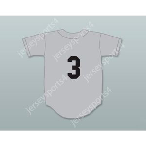 John Candy Spike Nolan 3 Hackensack Grey Baseball Jersey Brewster's Millions Stitched