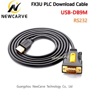 Controller FX3U PLC till PC -kabel USB till Rs232 COM Port Serial PDA 9 DB9 Pin Cable för Windows 7 8.1 XP Vista Mac OS USB RS232 COM NewCarve