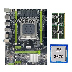 Motherboards KEYIYOU X79pro Motherboard combo LGA 2011 Set kit With Xeon 2670 CPU Processor and 16GB DDR3 RAM Memory NVME M.2