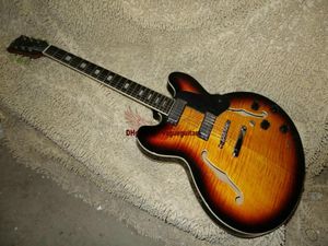 Retail Custom Shop Vintage Sunburst F Hole Hollow Body 335 Electric Guitar tillgänglig5228650