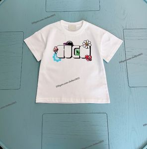 children cotton t-shirt luxury boys outfit kids high-end T-shirts summer designer tees round neck cotton tops Eco-friendly printing t shirts