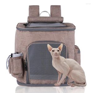 Cat Carriers Large Capacity Backpack Carrier Bags Breathable Travel Shoulder For Cats Small Dogs Transport Pet Supplies