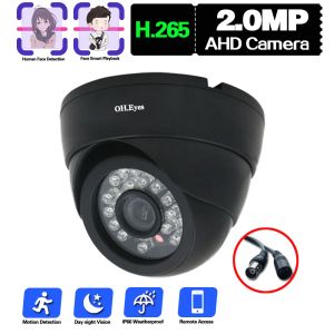 Câmeras 1080p Câmera de cúpula analógica CCTV AHD Câmera de segurança externa com sensor de movimento Sistema de vigilância de vídeo de detecção de face 2MP xmeye