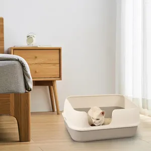 Cat Carriers Litter Box Tray Toilet Semi Enclosed Measure 24.4x17.3x10.2inch Portable