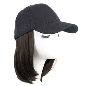 Ball Caps Women Hair Extensions Baseball Adjustable Removable Easy To Care & Wear For Bad Days Like Busy Mornings Gym