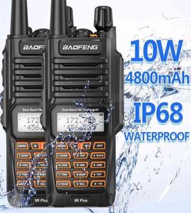 2st Baofeng UV9R Plus 10W 4800mAh Dual Band 136174400520MHz IP68 Vattentät skinka Radio BFUV9R Walkie Talkie 10 km Range 2108175205188