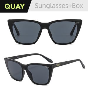 quay Sunglasses Cat Eye Women Fashion Style Mirror Cateye Sun Glasses Female Quay Gradient Shades Oculos UV400 9d6