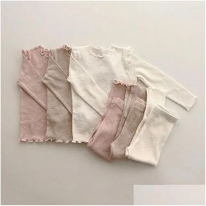 Conjuntos de roupas Pijamas de roupas para meninas da primavera para meninas para meninas Drop Drop Datury Kids Maternity Otqrr