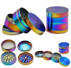 Rainbow Smoking Herb Grinders 4 Parts Greder Greder Tobacco Filter Grinder Diâmetro 40mm 50mm 60mm WX981093677732