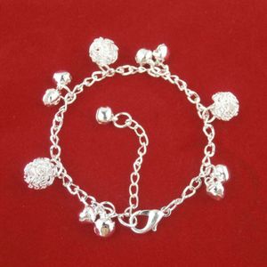 Korean Version Ethnic Style Bell Alloy Ball With Sier Plated Chains And Ankle Rings, New Versatile Bracelet From Korea, Niche In Korea