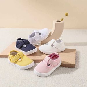 Athletic Outdoor Toddler Girls T-strap Canvas Sneakers For Little Kids Classic Shoes 240407