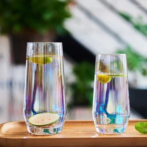 Wine Glasses European Colored Cute Portable Glass Cup Creative Juice Champagne Flutes Set Funny Mug Verre Household Products Cups