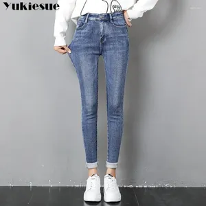 Frauen Jeans Frauen Damen Winter Feste Farbe hält warme lässige Stretch schlanke Hosenhosen mit Taschen hoher Taille Vlies