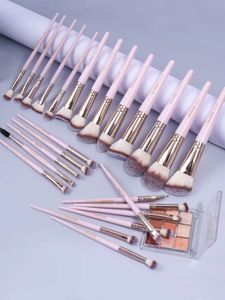 Maange 25PCS Foundation Makeup Brush Sets Professional Cosmetic Concealer Eyeshadow女性のための濃厚な柔らかい毛ブラシ240403