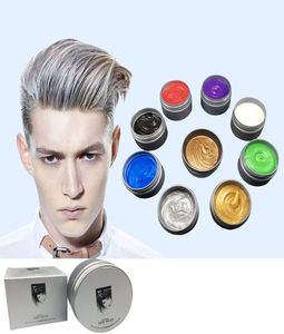 120G DIY Hårlera Oneoff Color High Hold Gel Mud Cream Pomade Wax Styling Shine Big Skeleton Makeup For Men Women Ship8851476