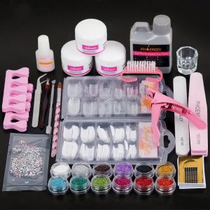 Kits Acrylnagel -Set Nagel Full Kits alle für Maniküre Acrylpulver Glitter Nagel Flüssiges Acrylnagelversorgungen für professionelle Kits