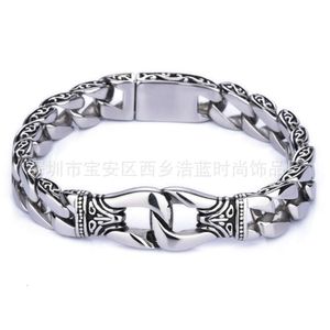 Bracciale in acciaio in titanio inossidabile, totem maschile, braccialetto personalizzato