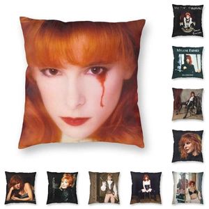 Kissen sexy Mylene Farmer Deckung zwei Seiten 3D -Druck Polyester Bodenhülle für Sofa Custom Pillowcover Home Decorative