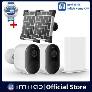 Sistem IMILAB EC4 Açık Kamera Video Gözetim Kiti 4MP IP Kablosuz Wifi Ev Güvenliği Koruma Yıldız Işığı Renk Pil CCTV Cam